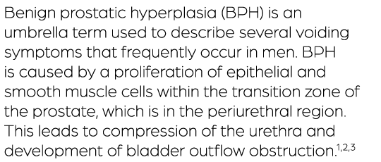 Benign prostatic hyperplasia (BPH) is an umbrella term used to describe several voiding symptoms that frequently occu...