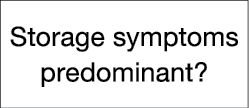 Storage symptoms predominant?