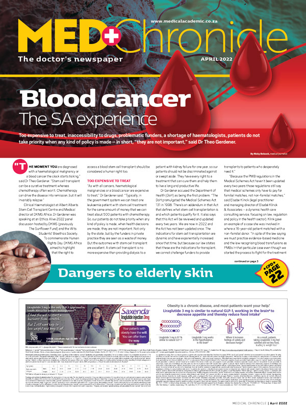 medical chronicle April 2022 issue blood cancer in sa